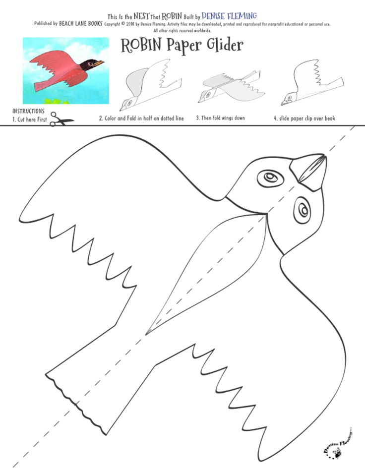 This Is the Nest That Robin Built Book Activities Denise Fleming
